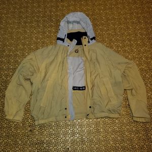 Vintage 90s pastel yellow windbreaker sz xxl